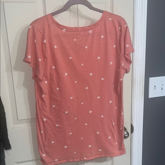 PINK Victoria's Secret Coral Floral Short Sleeve Tee - Picture 3 of 3